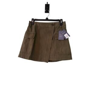 Universal Thread Sz 4 Army Green Cargo Mini Skirt Size Button 28x14